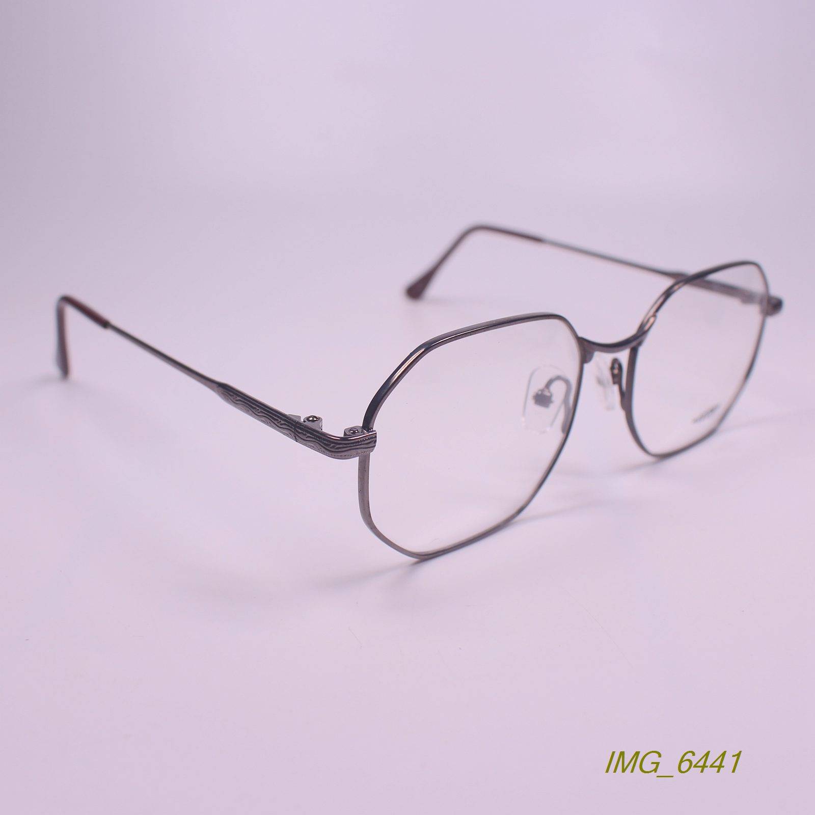 Single exit retro polygon metal full -frame myopia glasses frame optical glasses rack 2 color 608