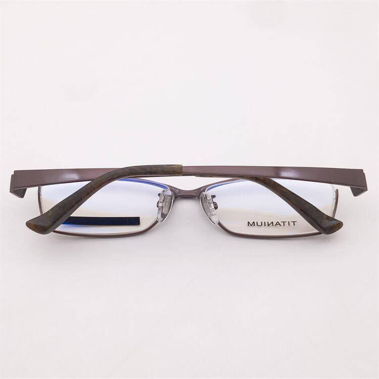 Original single French order coffee color ultra -light pure titanium full -frame alien frame business temperament glasses frame men and women