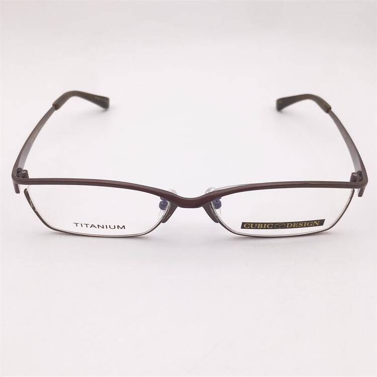 Original single French order coffee color ultra -light pure titanium full -frame alien frame business temperament glasses frame men and women