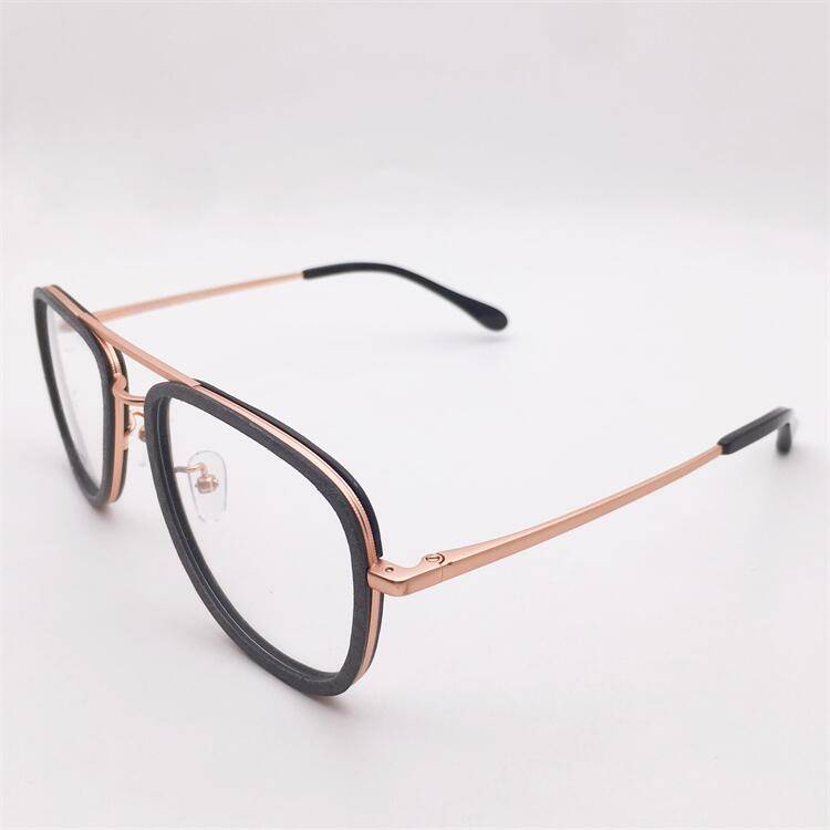 Treasure orphan original single imitation wood plate + pure titanium pupa color literary personality temperament glasses frame with sunglasses