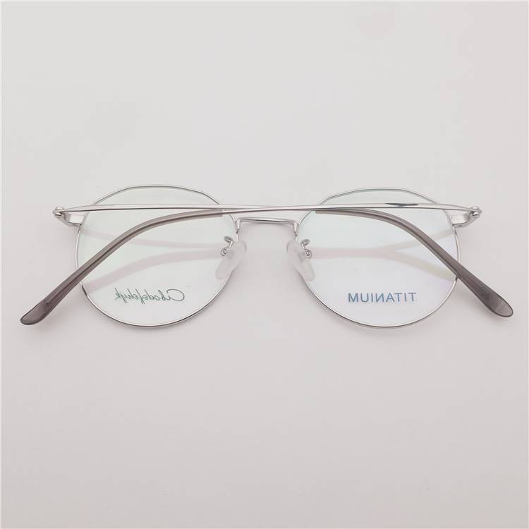 Treasure Orphan Original Single Black Silver Titanium Gold Frame Polygon Irregular Literature Glasses Ring