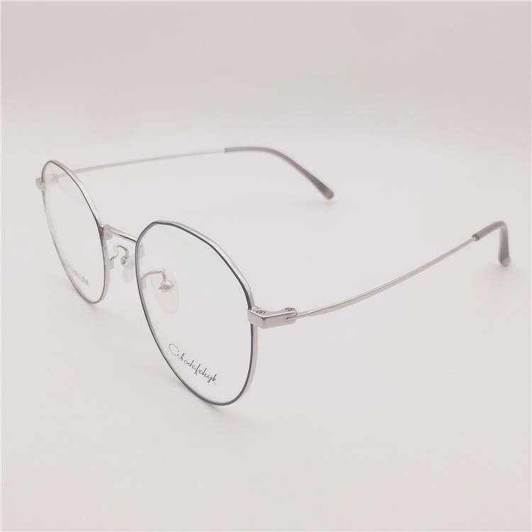 Treasure Orphan Original Single Black Silver Titanium Gold Frame Polygon Irregular Literature Glasses Ring