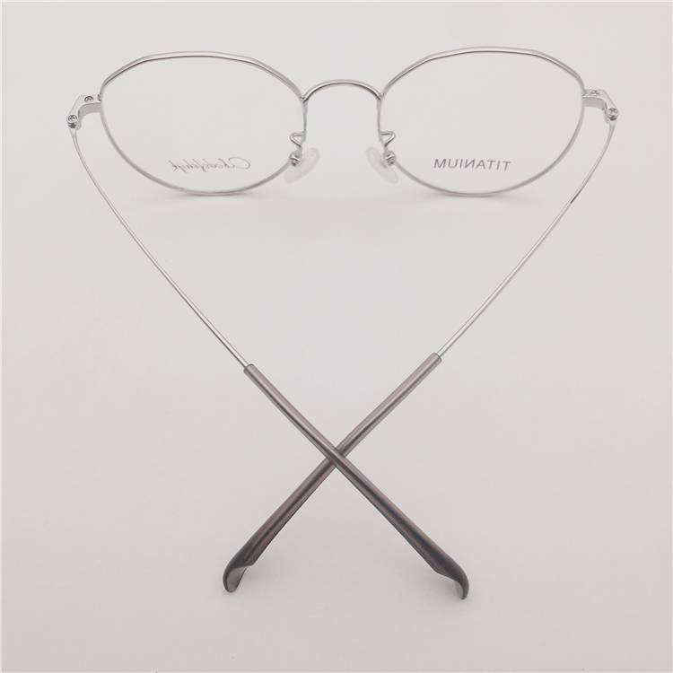 Treasure Orphan Original Single Black Silver Titanium Gold Frame Polygon Irregular Literature Glasses Ring