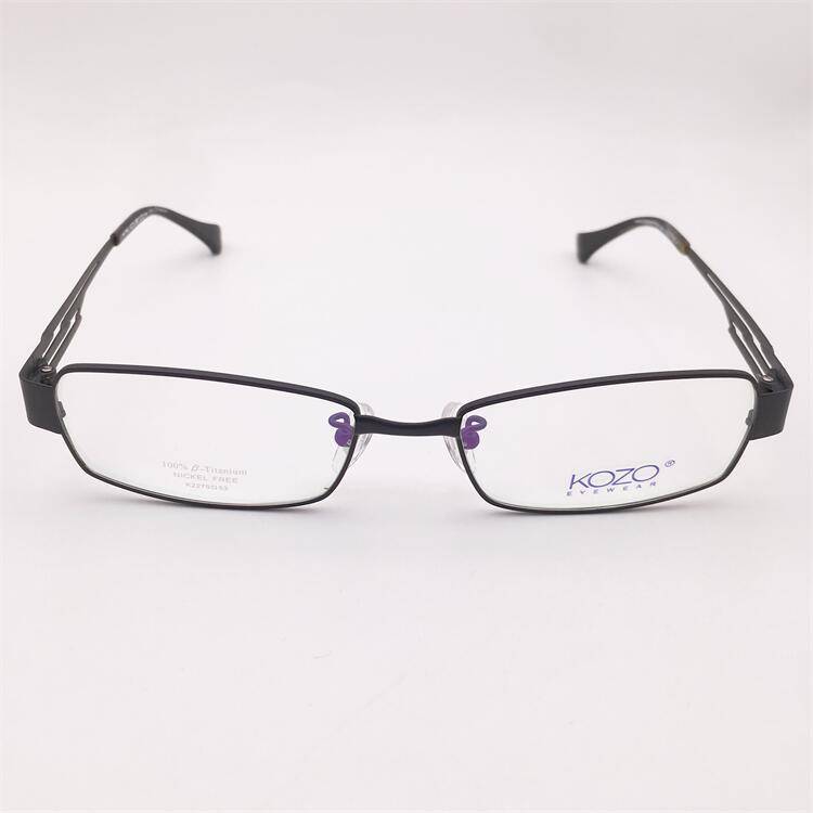 Shenzhen original single black ultra -light pure titanium full frame hollow decorative mirror leg business glasses rack men and women