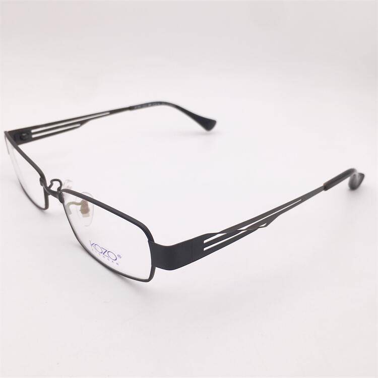 Shenzhen original single black ultra -light pure titanium full frame hollow decorative mirror leg business glasses rack men and women