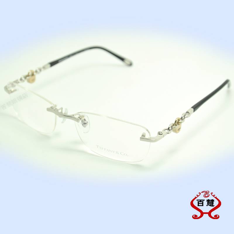 Brand classic chain chain TF2128 myopia glasses rackless gold and silver frame board board, legs and women small faces