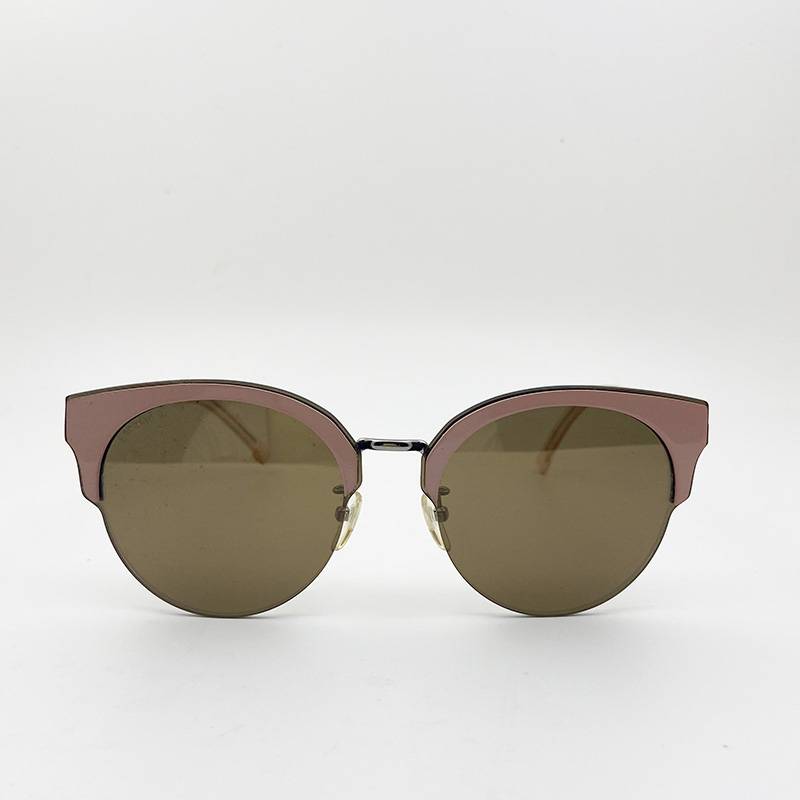 Sample order women's half -frame coating sunglasses fashion personality sunglasses anti -ultraviolet lighting mirror shading mirror tide