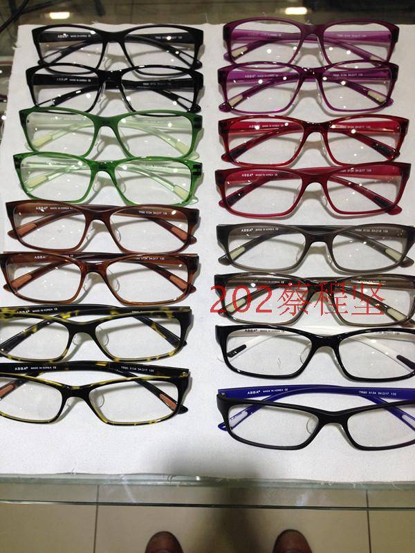 South Korea imported TR90 glasses box ABBA 5134 ultra -light memory board multi -color leisure fashion shelf