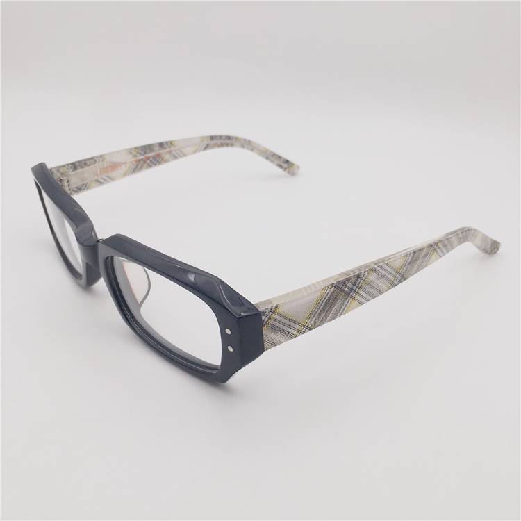 Exit tail single -colored black full -frame striped stripe decorative coarse mirror leg punk retro glasses rack