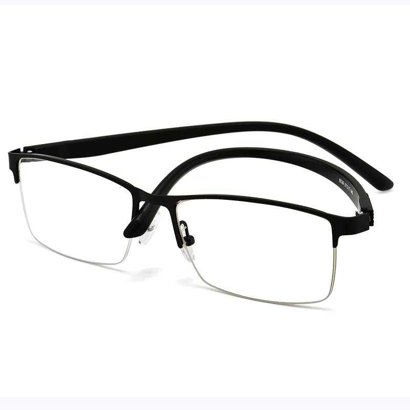 Ultra -light half -frame glasses Men's business myopia glasses matching finished myopia glasses big face men's half -frame glasses