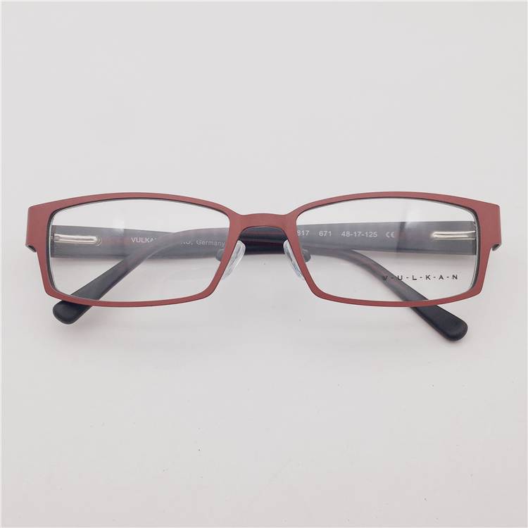 Original single Japanese order wine red titanium full frame spring plate mirror lens leg business temperament glasses rack