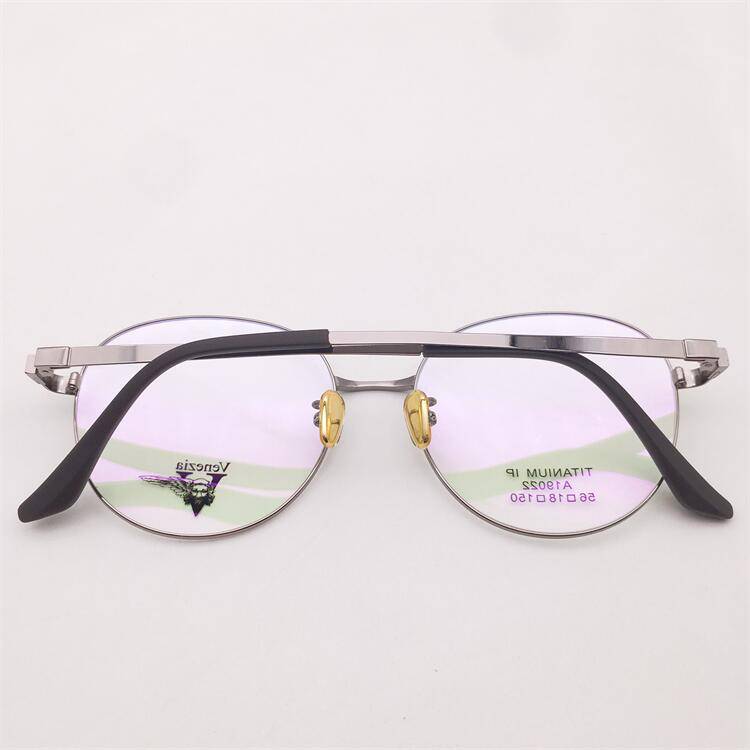 Treasured orphan original single gun color ultra -light pure titanium full -frame large round frame literary temperament myopia glasses rack men and women