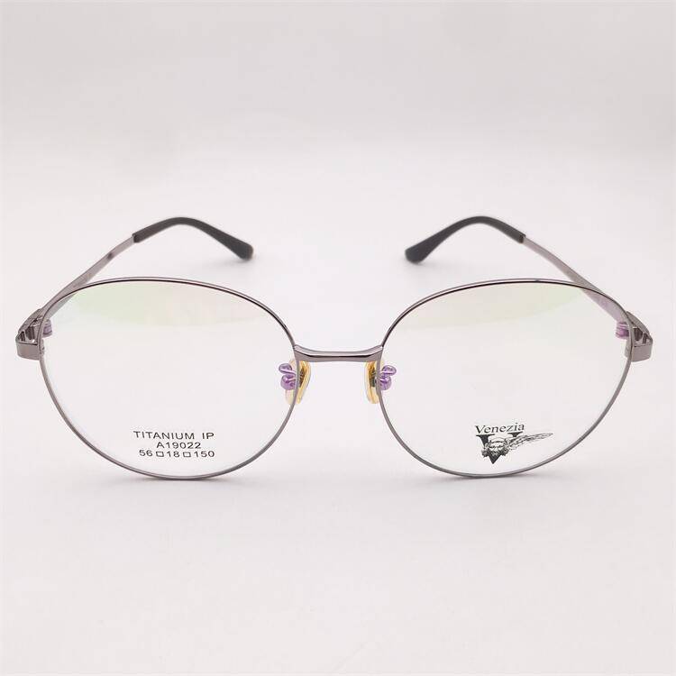 Treasured orphan original single gun color ultra -light pure titanium full -frame large round frame literary temperament myopia glasses rack men and women