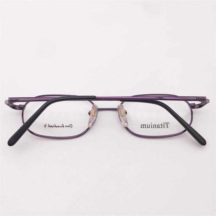 Shenzhen original single purple ultra -light titanium alloy full -frame multi -mirror frame literary temperament personality glasses shelf female