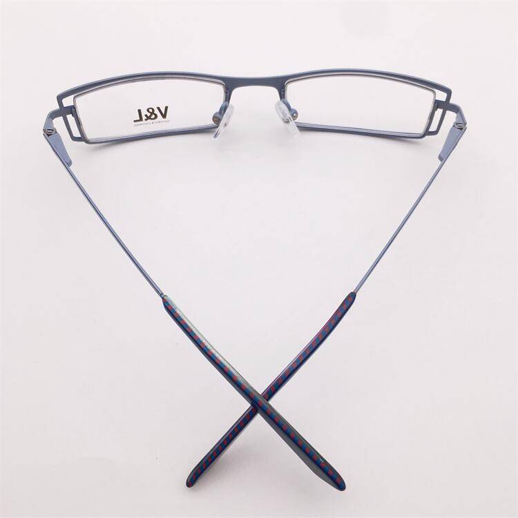 Treasured orphan original single blue alloy full -frame alien frame spring mirror leg literary temperament glasses shelf female