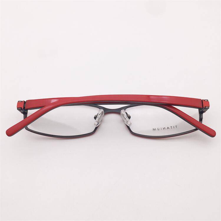 Shenzhen original single red ultra -light pure titanium full -frame all -frame plate anti -allergic mirror leg literary temperament glasses rack