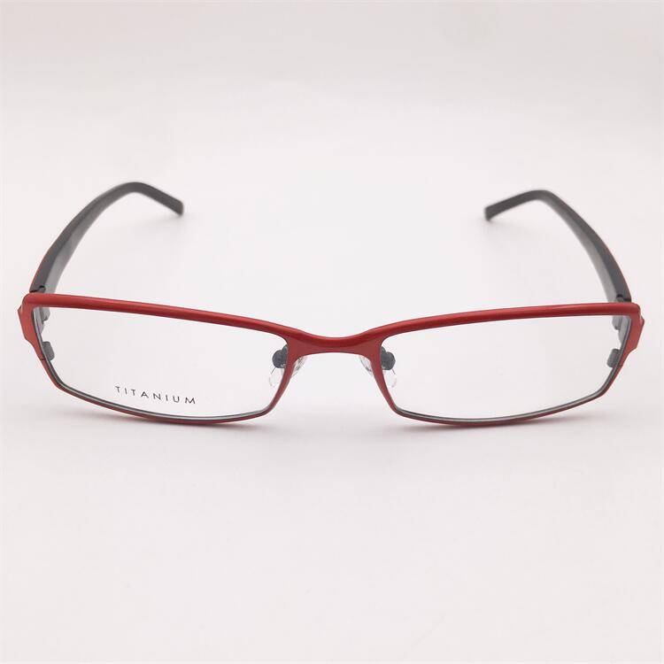 Shenzhen original single red ultra -light pure titanium full -frame all -frame plate anti -allergic mirror leg literary temperament glasses rack