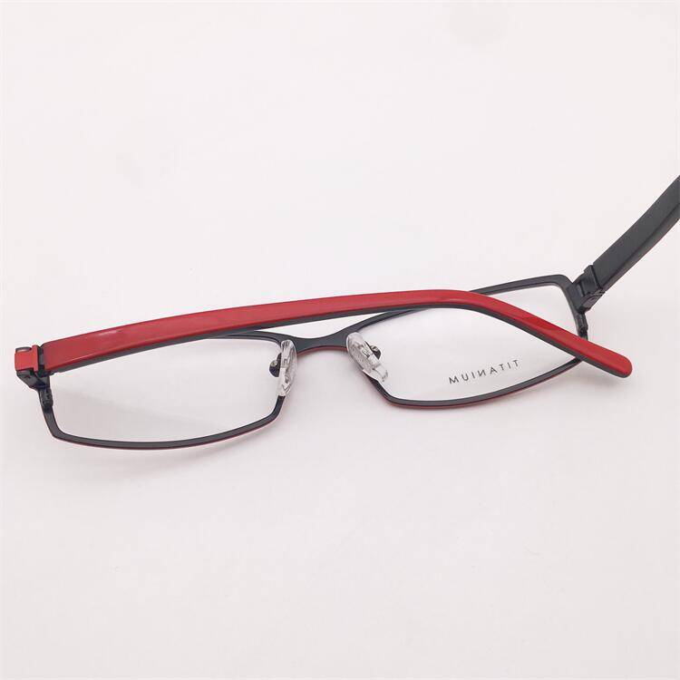 Shenzhen original single red ultra -light pure titanium full -frame all -frame plate anti -allergic mirror leg literary temperament glasses rack