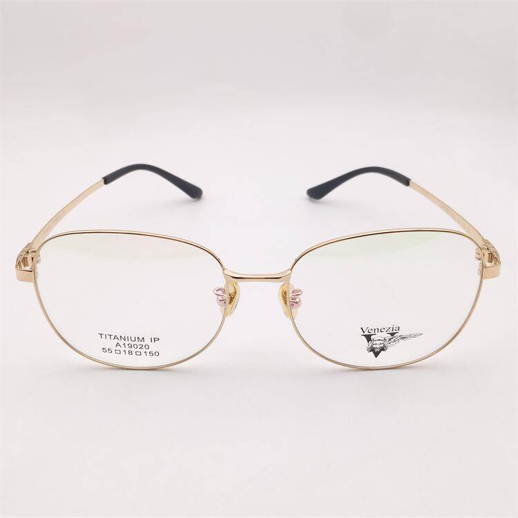 Treasured orphan original single ultra -light pure titanium gold full -frame large round frame literary temperament wild glasses rack men and women