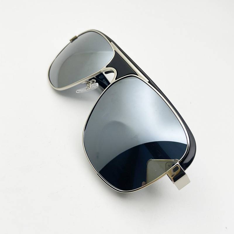 Pure original single men's polarized half -frame sunglasses fashion personality sunglasses anti -ultraviolet watch mirror shading mirror