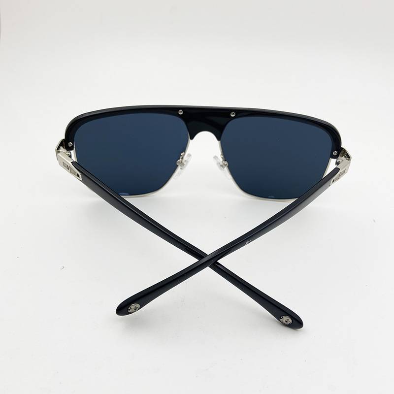 Pure original single men's polarized half -frame sunglasses fashion personality sunglasses anti -ultraviolet watch mirror shading mirror