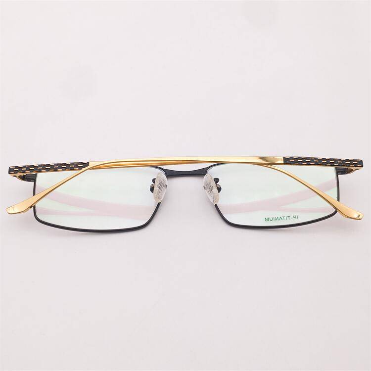 Treasure Orphan Original Single Super Light Pure Titanium Black Golden Framed Frame Framer Fine -legged Business temperament glasses rack Men and women