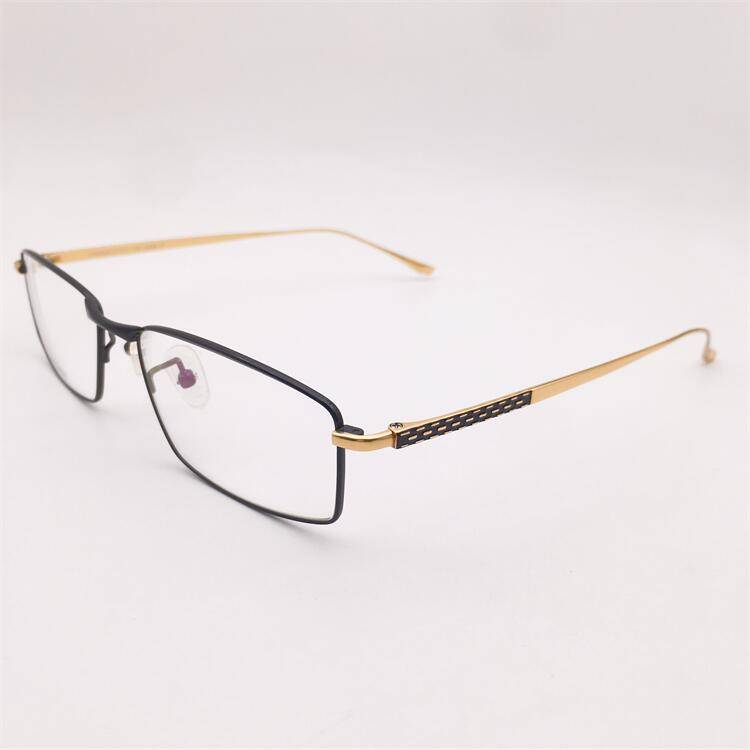 Treasure Orphan Original Single Super Light Pure Titanium Black Golden Framed Frame Framer Fine -legged Business temperament glasses rack Men and women