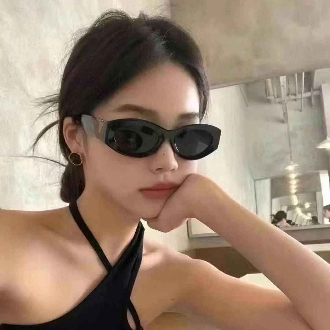 24miu new ladies fashion cat's eye sunglasses round collar thinner fashion trend sunglasses female 0329v5