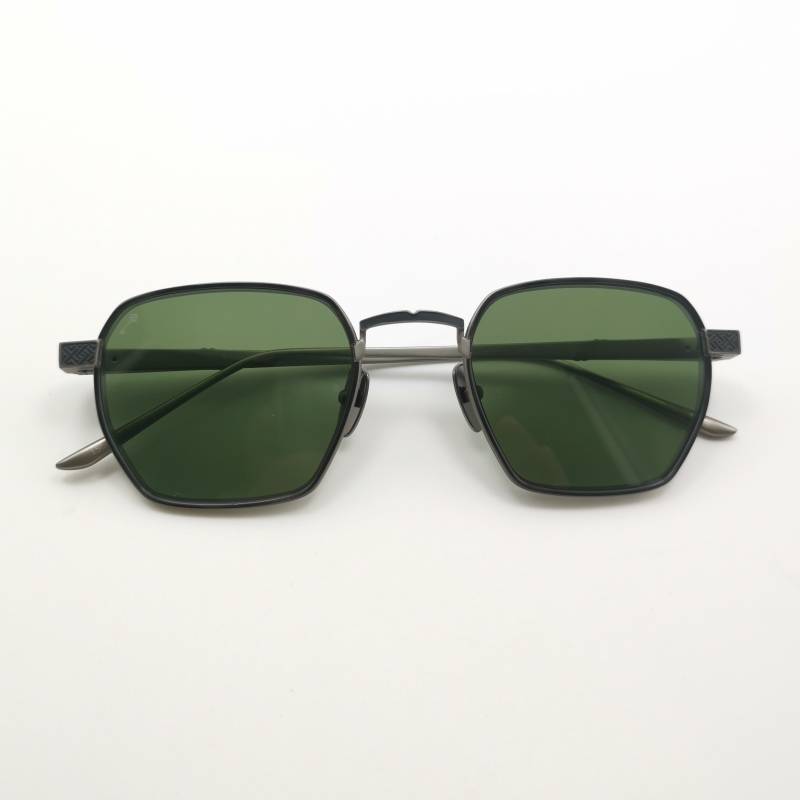 Leisure Society Retro Men and Women's Pure Titanium Morroscopy Lightweight and Comfortable Sunglasses Smoke