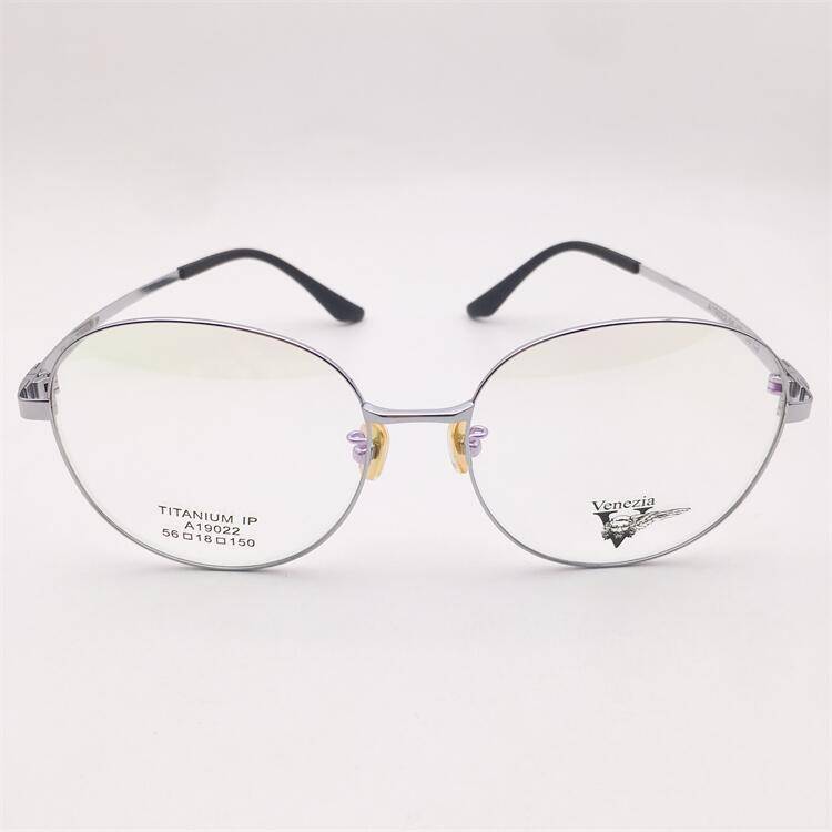 Treasure orphan original single silver ultra -light pure titanium full -frame large round frame literary temperament show face glasses rack