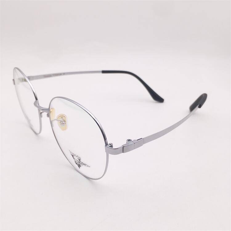 Treasure orphan original single silver ultra -light pure titanium full -frame large round frame literary temperament show face glasses rack