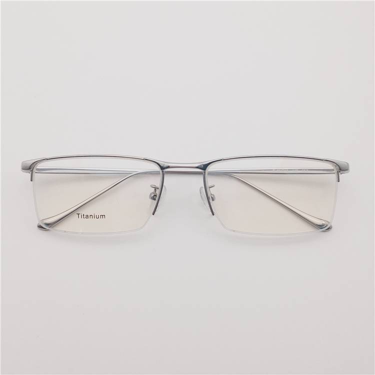Treasured Japanese order black golden pure titanium half -frame glasses rack men and women retro punk business big fat faces