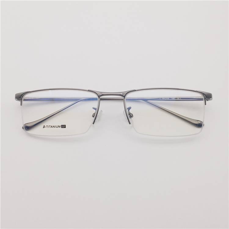 Treasured Japanese order black golden pure titanium half -frame glasses rack men and women retro punk business big fat faces