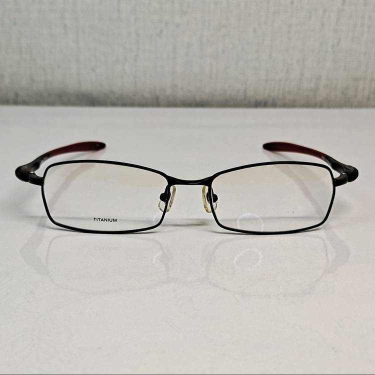 Original single -frame glasses frame 100%pure titanium frame M80216 sub -black sports model ultra -light 14 grams 142