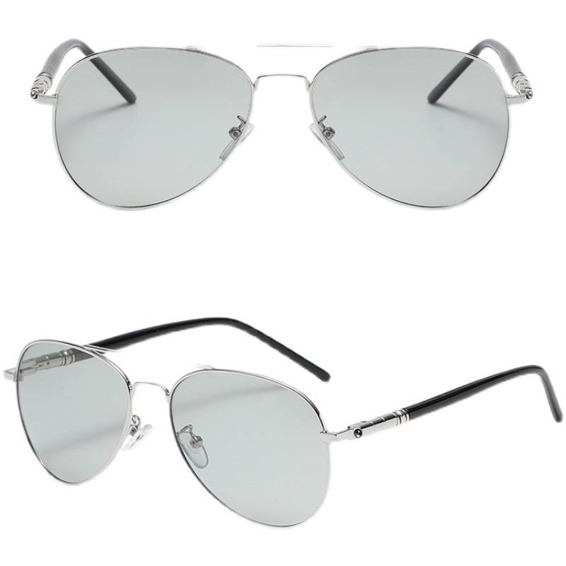 Smart gradual multi -focus old flower mirror sensor light color degeneration retro fashion, old glasses glasses, look far away