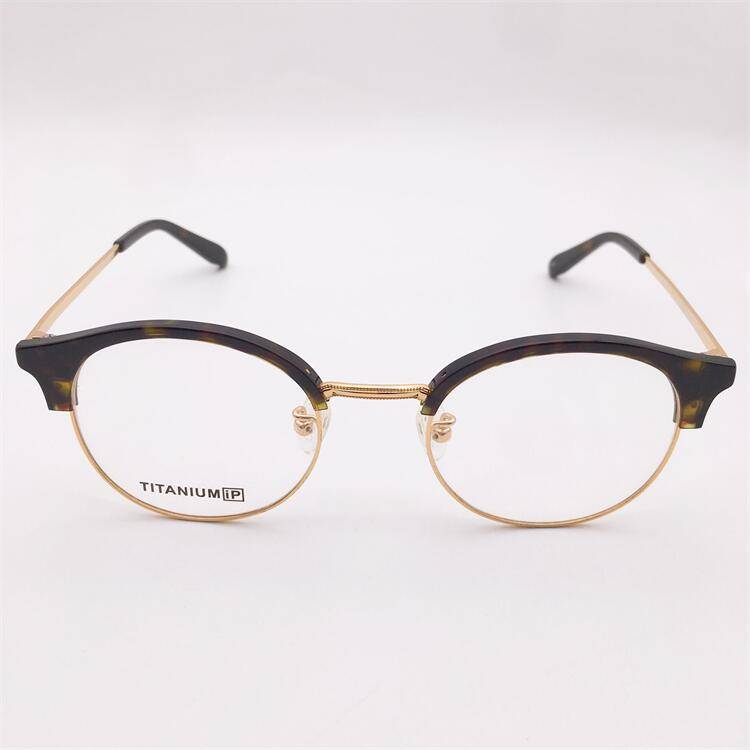 Treasure Orphan Original Single Poor Poor Plate + Pure Titanium Eyebrow Frame Small Round Frame Culture Temperature Glasses Graphic Frame