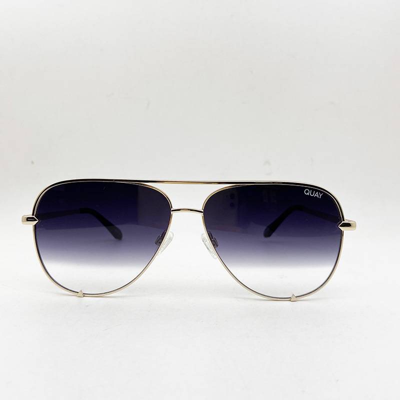 Exit European men and women gradient toad mirror fashion versatile tide sunglasses big face anti -ultraviolet sunglasses Quay