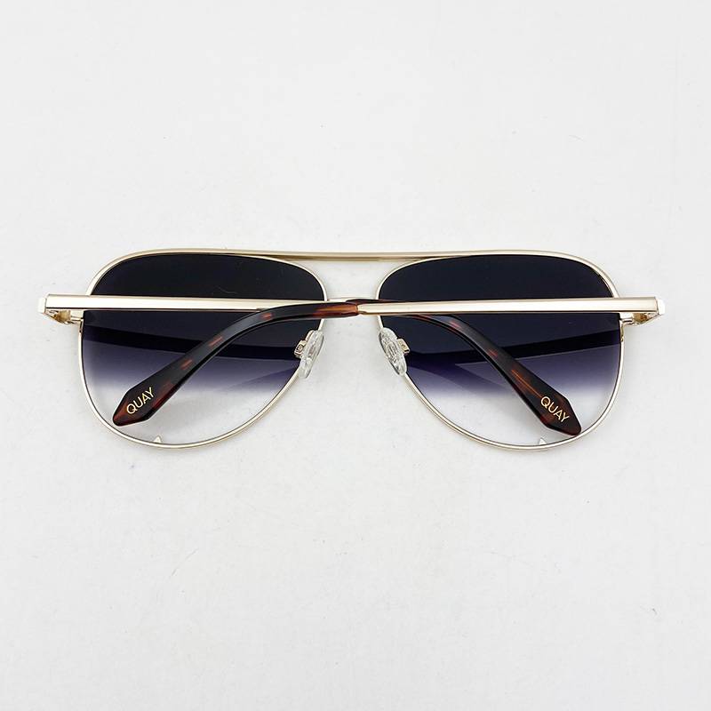 Exit European men and women gradient toad mirror fashion versatile tide sunglasses big face anti -ultraviolet sunglasses Quay