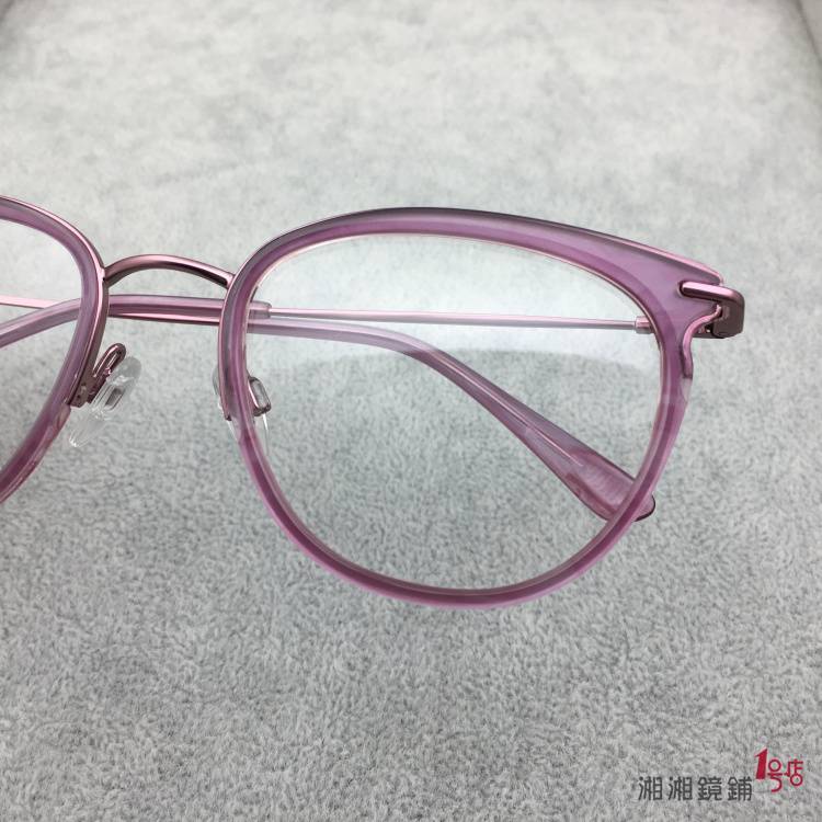 CIN large -faced titanium export original single -tail -end myopia glasses frame light purple