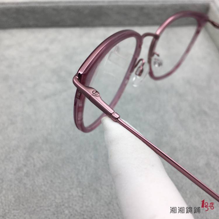 CIN large -faced titanium export original single -tail -end myopia glasses frame light purple