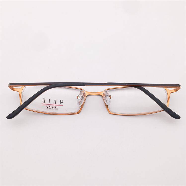 Treasure orphan original single black gold ultra -light titanium full frame spring mirror leg literary temperament glasses frame