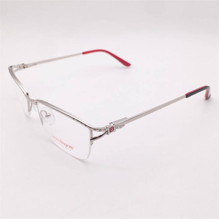 Treasured orphan original single silver business temperament half -frame diamond -filled spring mirror leg literary glasses shelf female