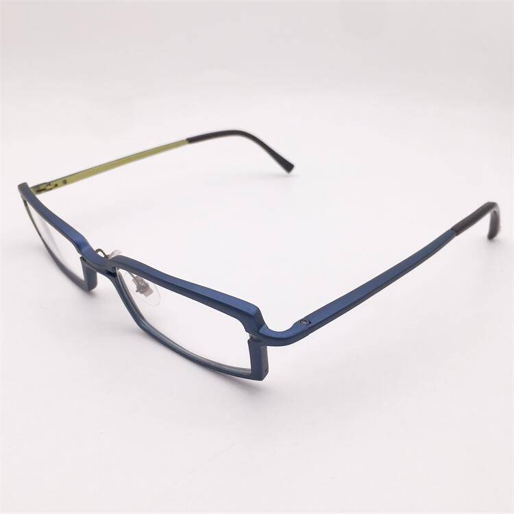 Treasure orphan original single ultra -light pure titanium blue full -frame literary temperament spring mirror leg glasses rack