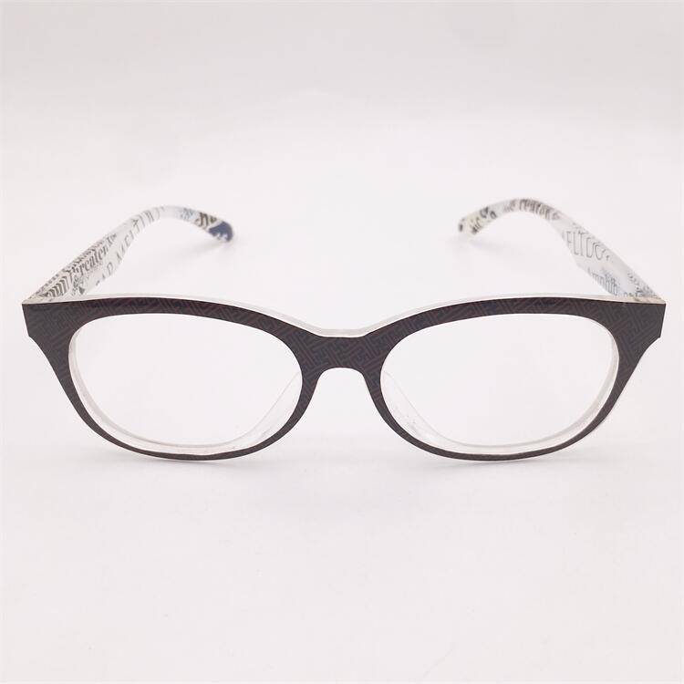 Treasured orphan original single black transliteration ultra -light tr90 large round frame literary temperament wild pattern glasses men and women