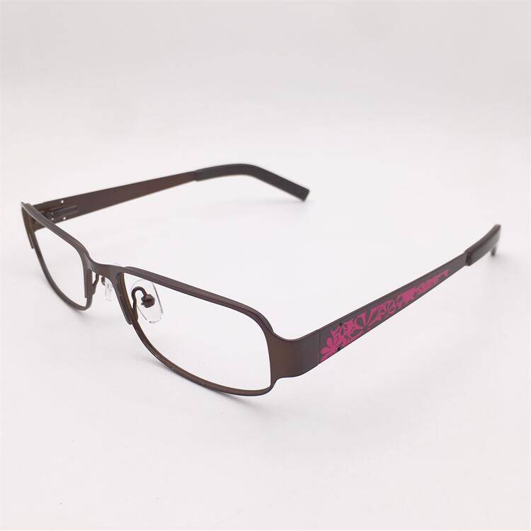 Treasure orphan original single coffee color alloy full -frame all -shaped frame personalized art carved mirror legs glasses shelf female
