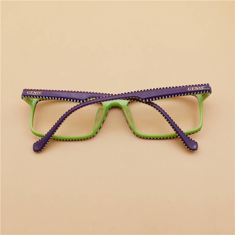 Orphan original single purple green square pattern decorative board spring mirror retro myopia glasses shelf female