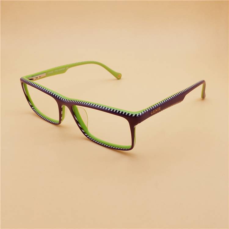 Orphan original single purple green square pattern decorative board spring mirror retro myopia glasses shelf female
