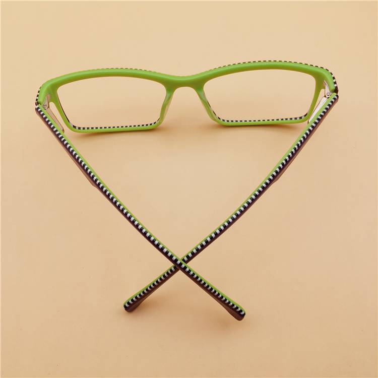 Orphan original single purple green square pattern decorative board spring mirror retro myopia glasses shelf female