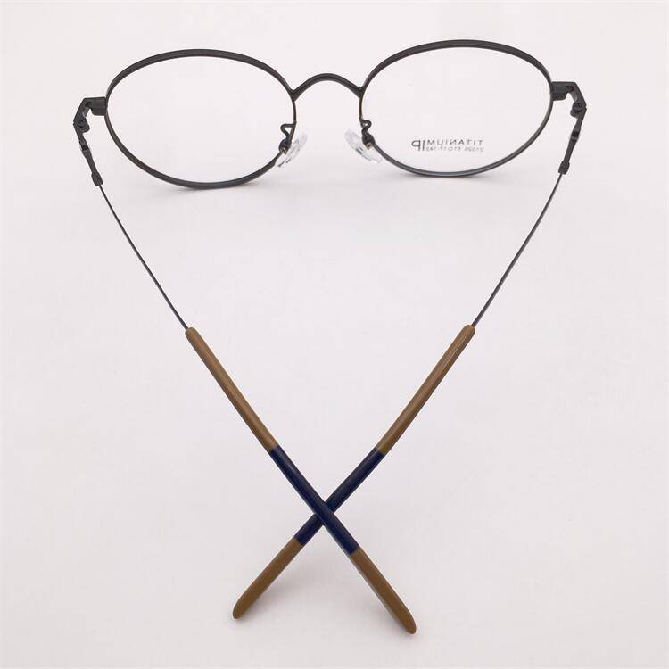 Treasure Orphan Original Single Black Titanium Gold Fragmentation Framed Circular Frame Carsh, Carved Mirror Legs Glasses Shelf Female