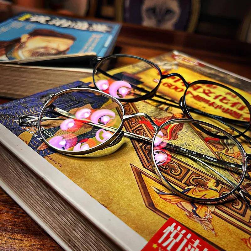 Pure titanium!Pure titanium!Yu Wenle is the same high -end frame!Offline 1800+ round retro glasses rack